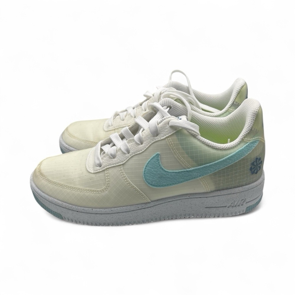 Nike Women's Air Force 1 Crater GS Sneakers Size 8.5 Or 7 Youth White Blue - 819